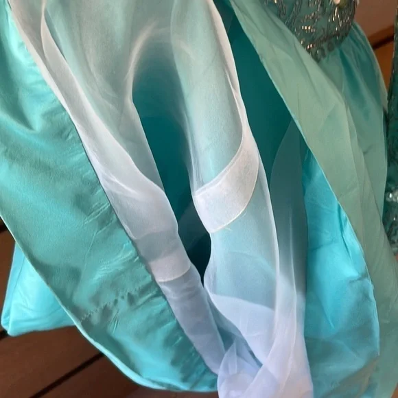 VINTAGE 100% Silk Hand Beaded Victoria Royal gown - Picture 11 of 13